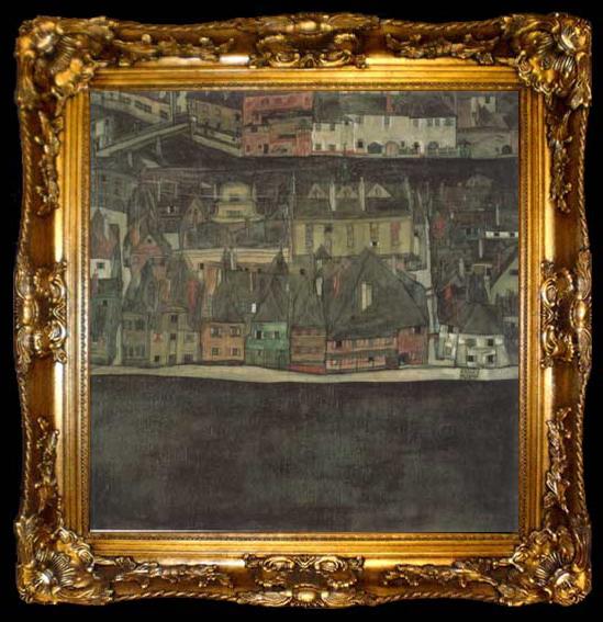 framed  Egon Schiele The Samll city III (mk12), ta009-2